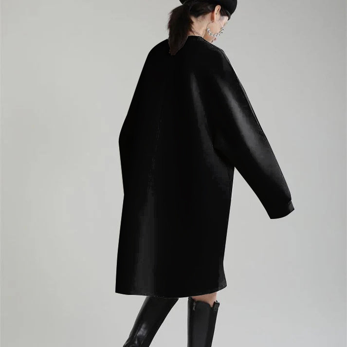 【ワンピース】春秋冬 ファッション 肌触りいい 無地 ゆったり 長袖ワンピース