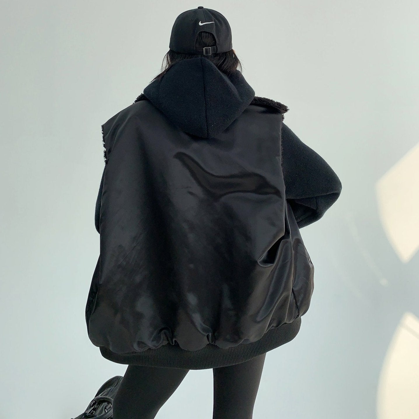 【アウター】秋冬 季節感満点 刺繍 両面着用 厚い保温 ベストジャケット【FCシリーズ】