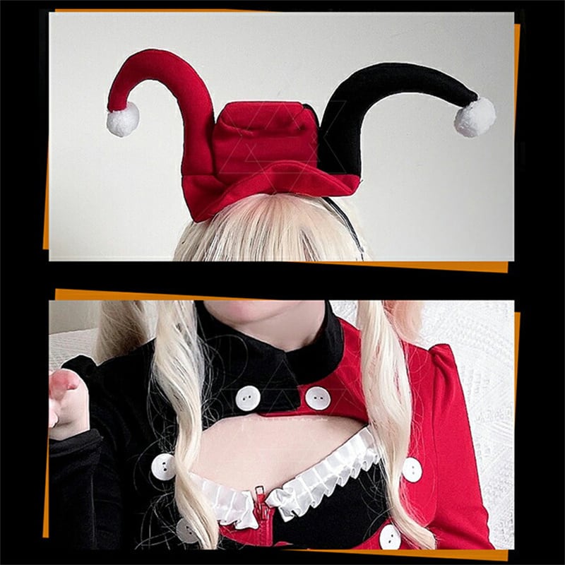 【ハロウィン】レディース サーカス ピエロ コスプレ パンク ハリークイン風 ホラー ステージ 衣装