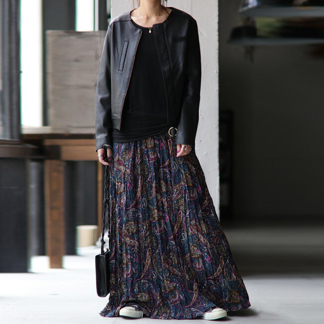 【ボトムス】春秋夏 レトロ 着痩せ 新作 プリーツ ゆったり フロア丈 スカート【SHシリーズ】