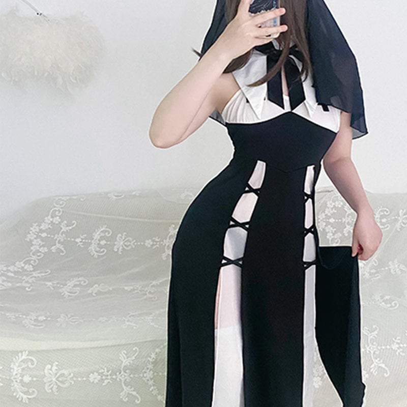 【ハロウィン】セクシー 修道女 可愛い 制服 コスプレ パジャマ