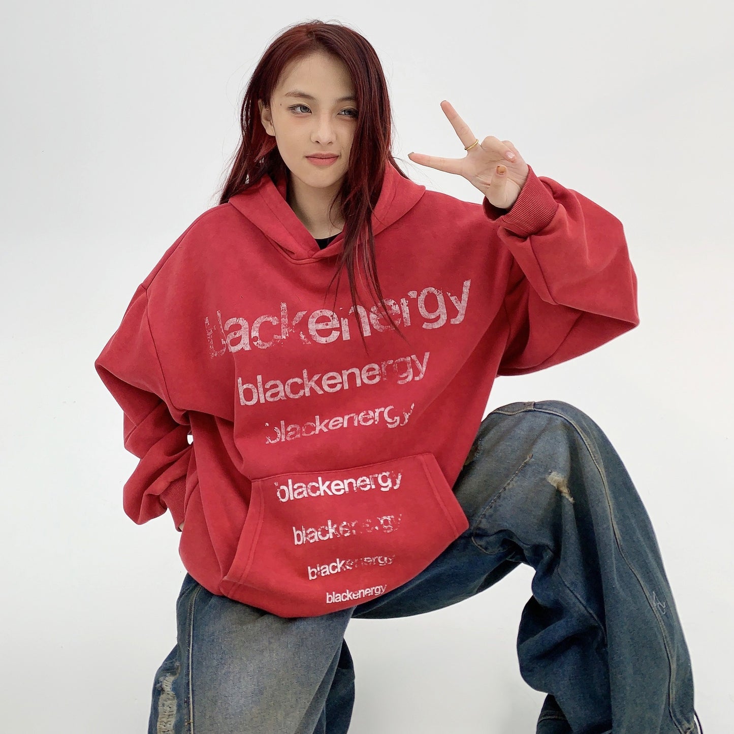 【トップス】春秋冬 ヴィンテージ加工 プリント フード付き レトロ パーカー【FCシリーズ】