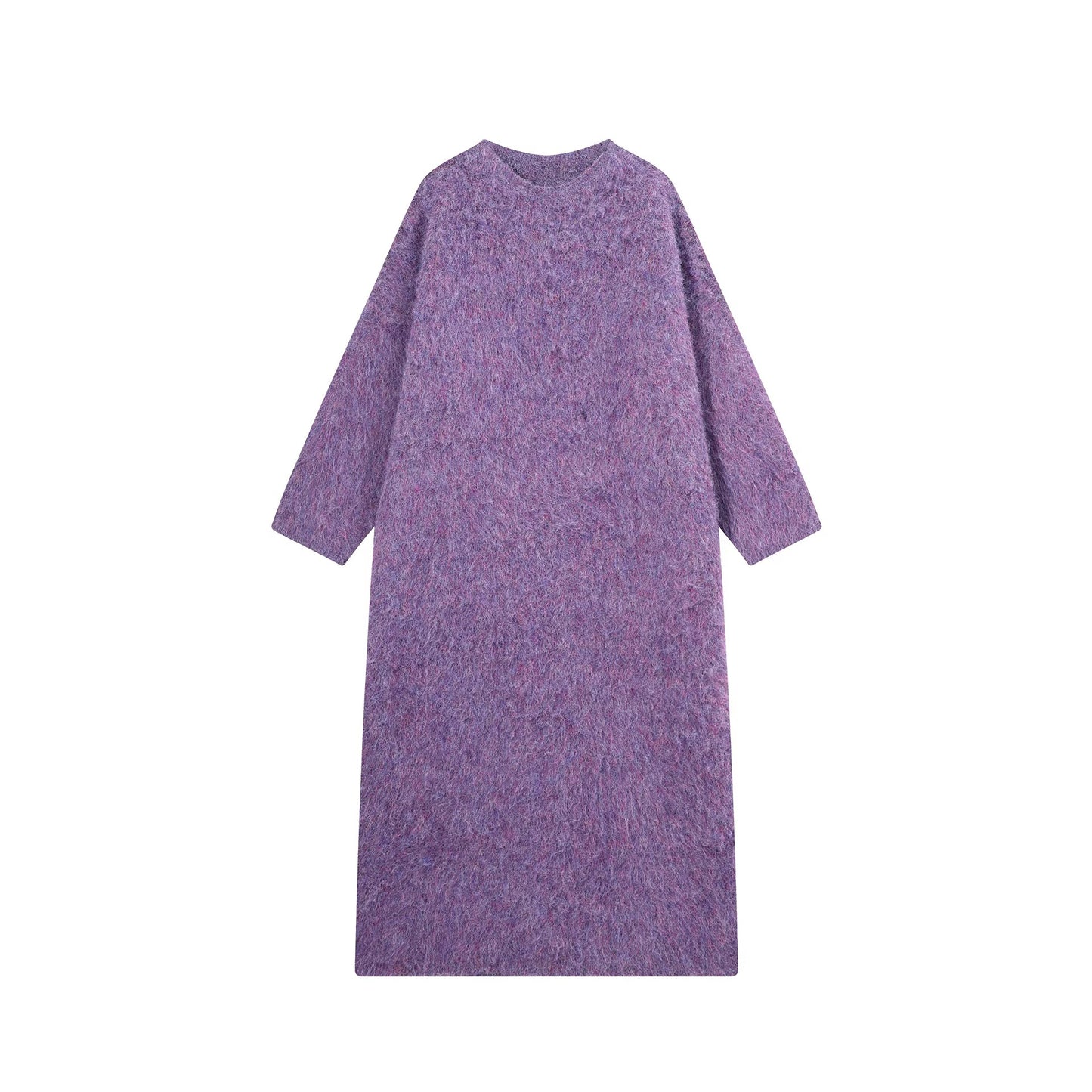 1/30~2/1⭐️期間限定60%OFF !【ワンピース】ウール クルーネック ニット長袖ワンピース レディース 秋 韓国風 上品 ゆったり ルーズ ロング丈【JZシリーズ】