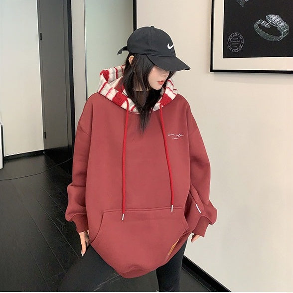 【トップス】切り替え 春 秋 冬 裏起毛 フード付き パーカー【FCシリーズ】