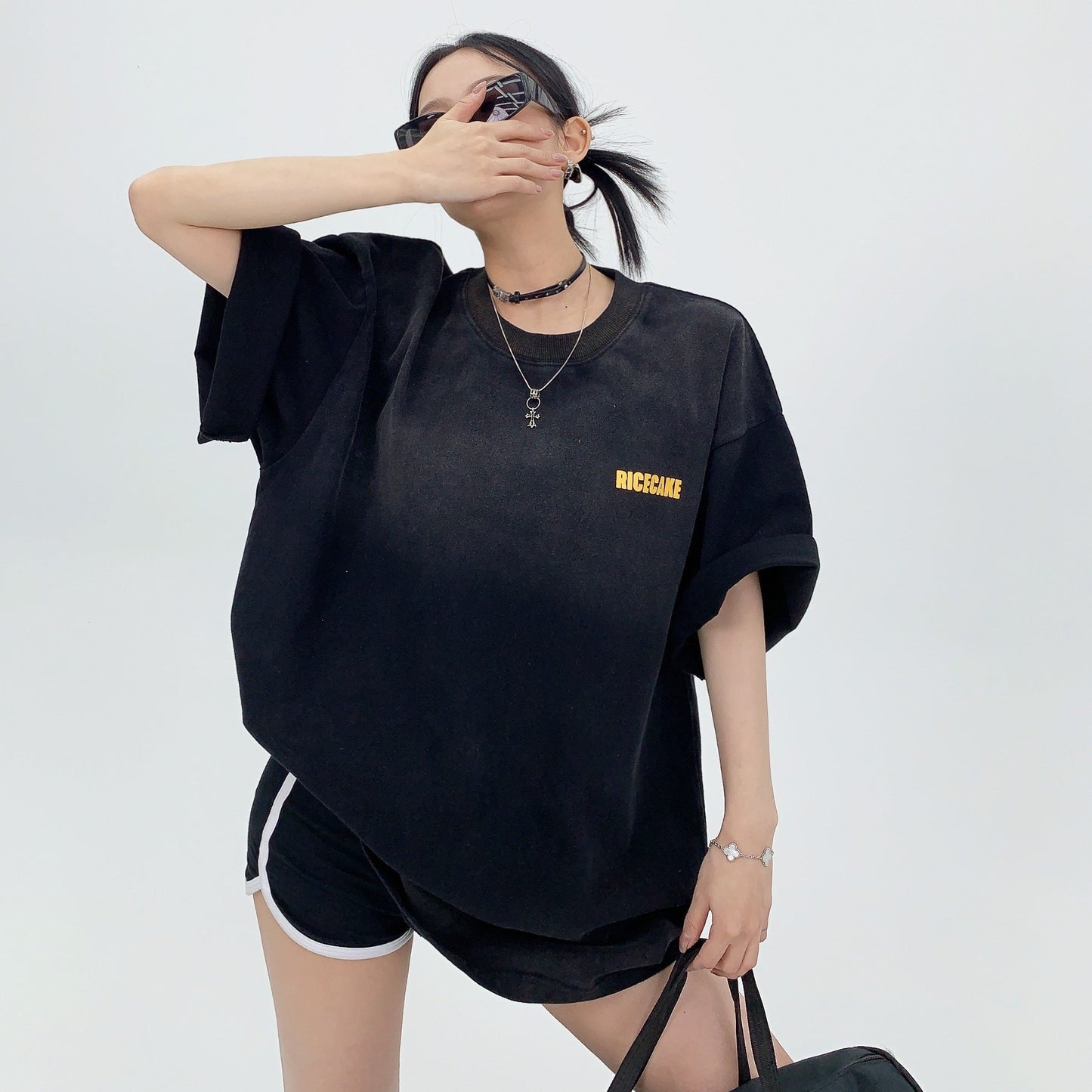 【トップス】夏 ヴィンテージ加工 厚手 プリント コットン 300g Tシャツ 【FCシリーズ】