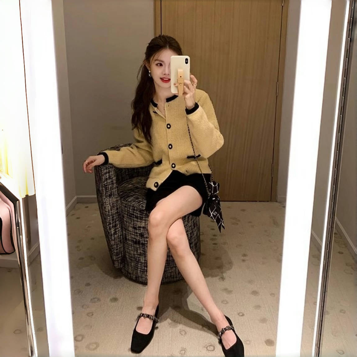 【シューズ】春秋冬 ハート柄 ヒョウ柄 スクエアトゥ マリージェーンシューズ パンプス