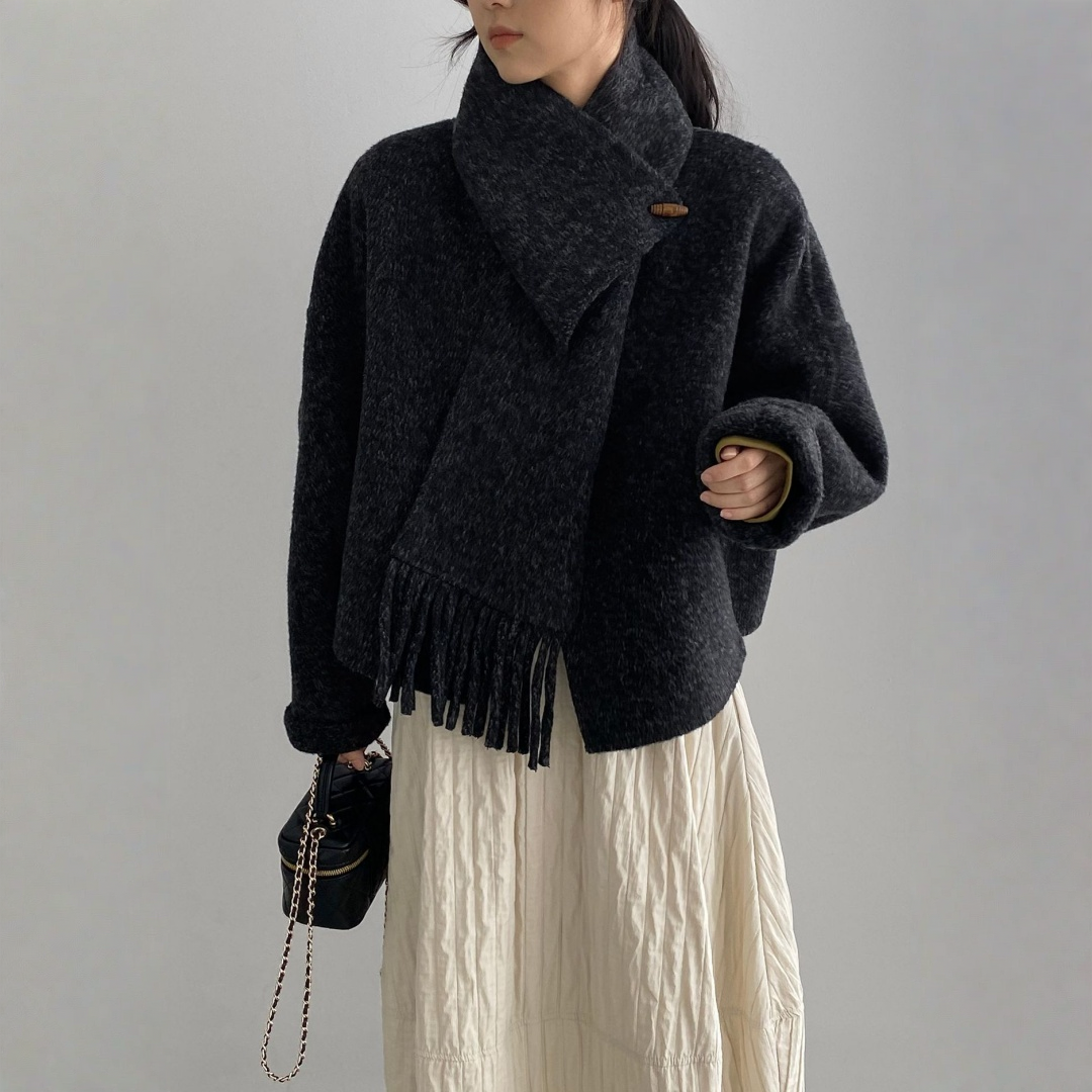 【アウター】ダブルフェイス 上品な雰囲気 小柄さん向け ウール コートジャケット 【JZシリーズ】