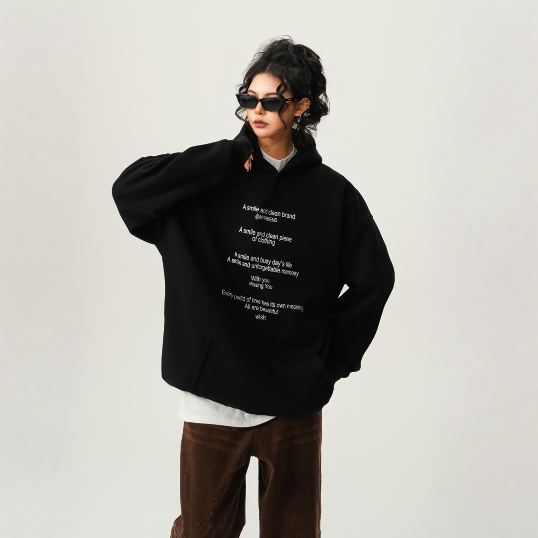 【60%OFF⭐️先行スタート!】【トップス】ヘビーウェイト 春 アルファベットロゴ 秋 冬 ゆったり フード付き パーカー 【FCシリーズ】