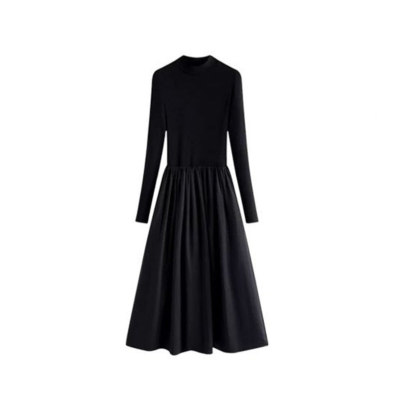 【ワンピース】春 秋 冬 シャネル風 ニット アウター + ブラック ワンピース 2点 上下セット 【JZシリーズ】