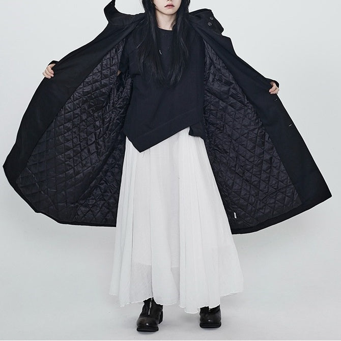 【アウター】秋冬 流行の予感 ストリート 中綿入り ゆったり フード付き トレンチコート 【AHシリーズ】