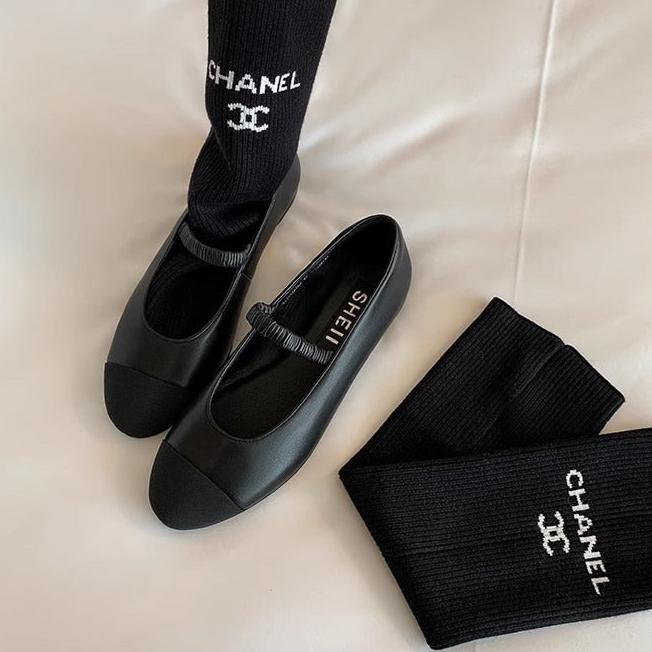 【シューズ】春秋冬 ソフトレザー メリージェーン フラットシューズ パンプス