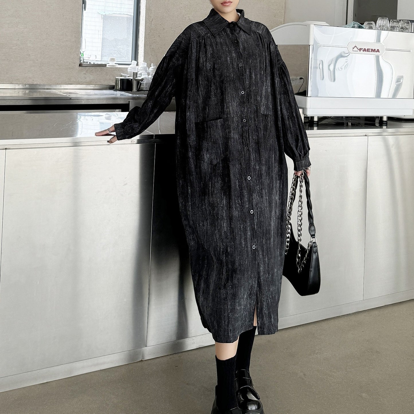 【ワンピース】春秋 レトロ ストリート 着痩せ 合わせやすい 長袖ワンピース【AHシリーズ】