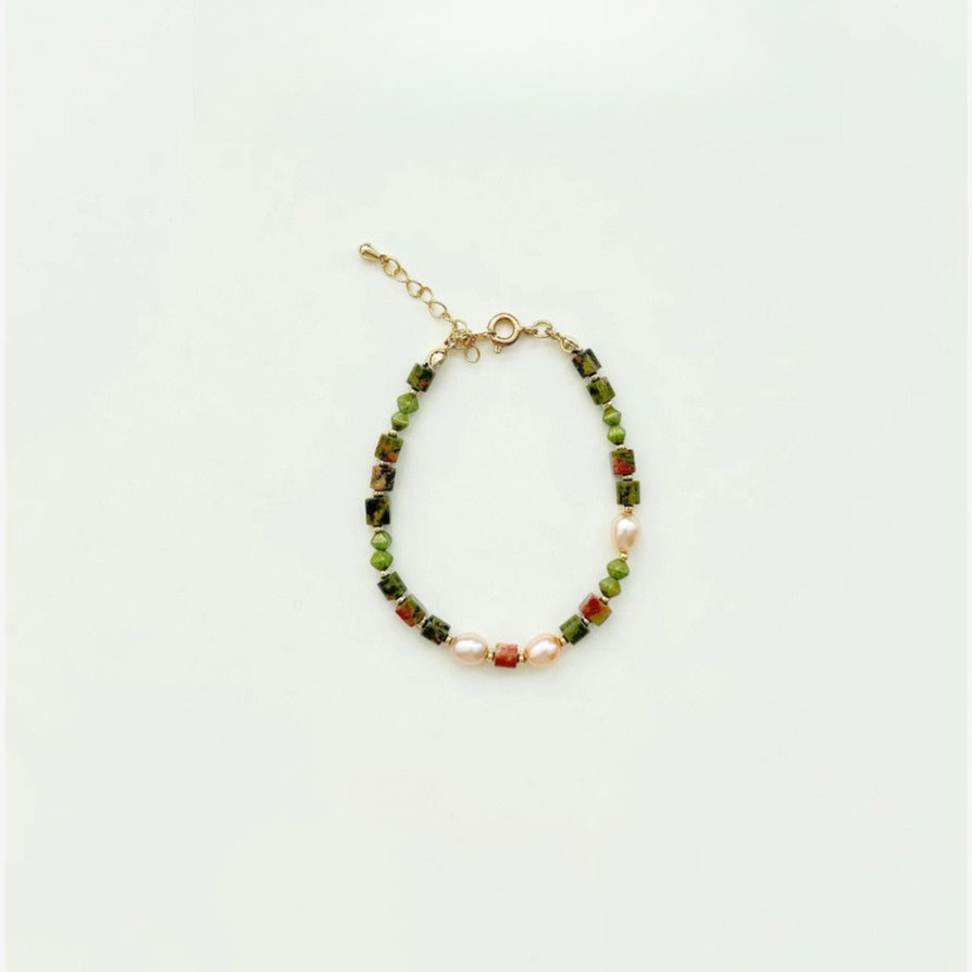 【🎁 B2G1|先行スタート!】【グッズ】油画風 ドーパミンカラー ビーズ 高級感 軽奢華 ネックレス