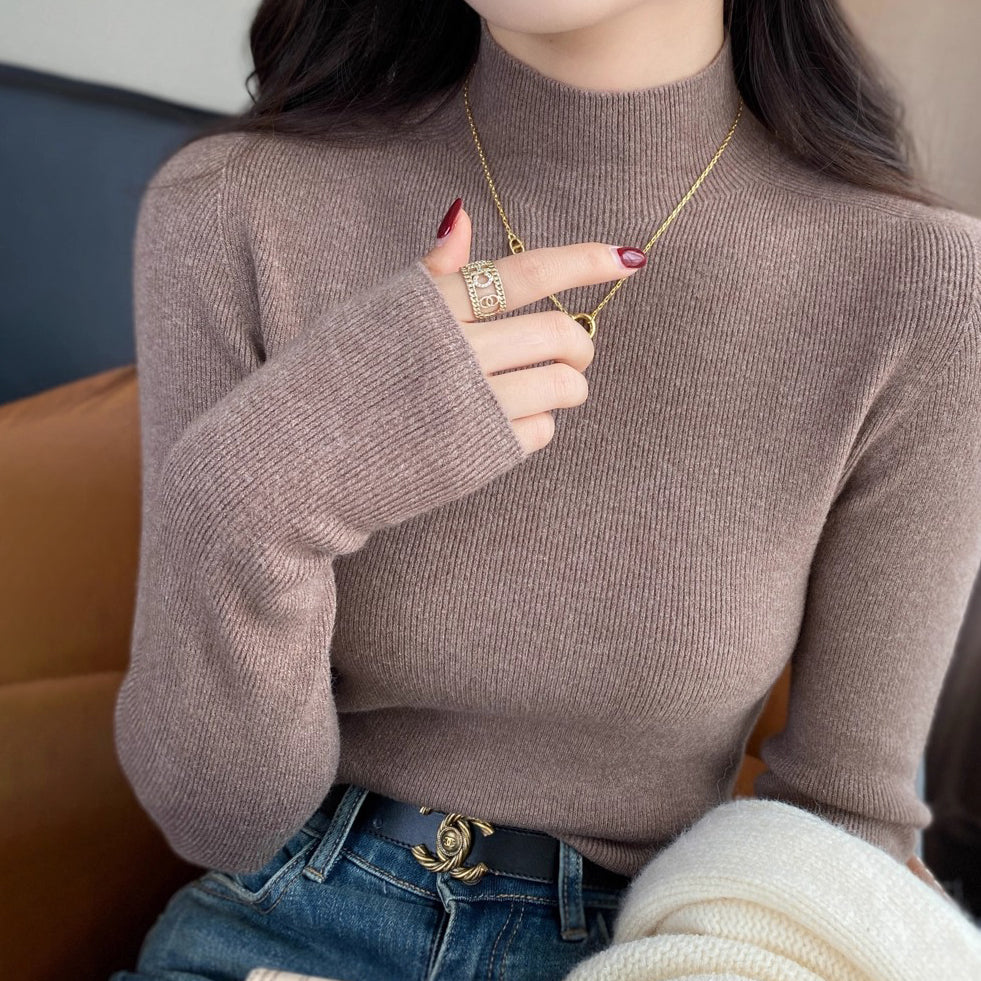 【トップス】🎨15色展開!ハーフタートルネックインナートップス 🏷️超万能&必携アイテム シームレス一体型デザイン【JZシリーズ】