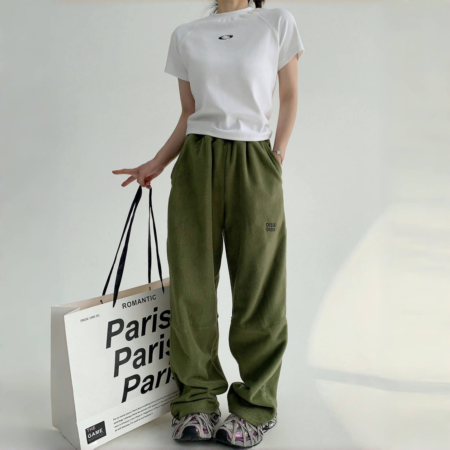 【セットアップ】【単品注文】厚手 春秋冬 ゆるリラックス フード付き パーカー + パンツ 2点上下セット【FCシリーズ】