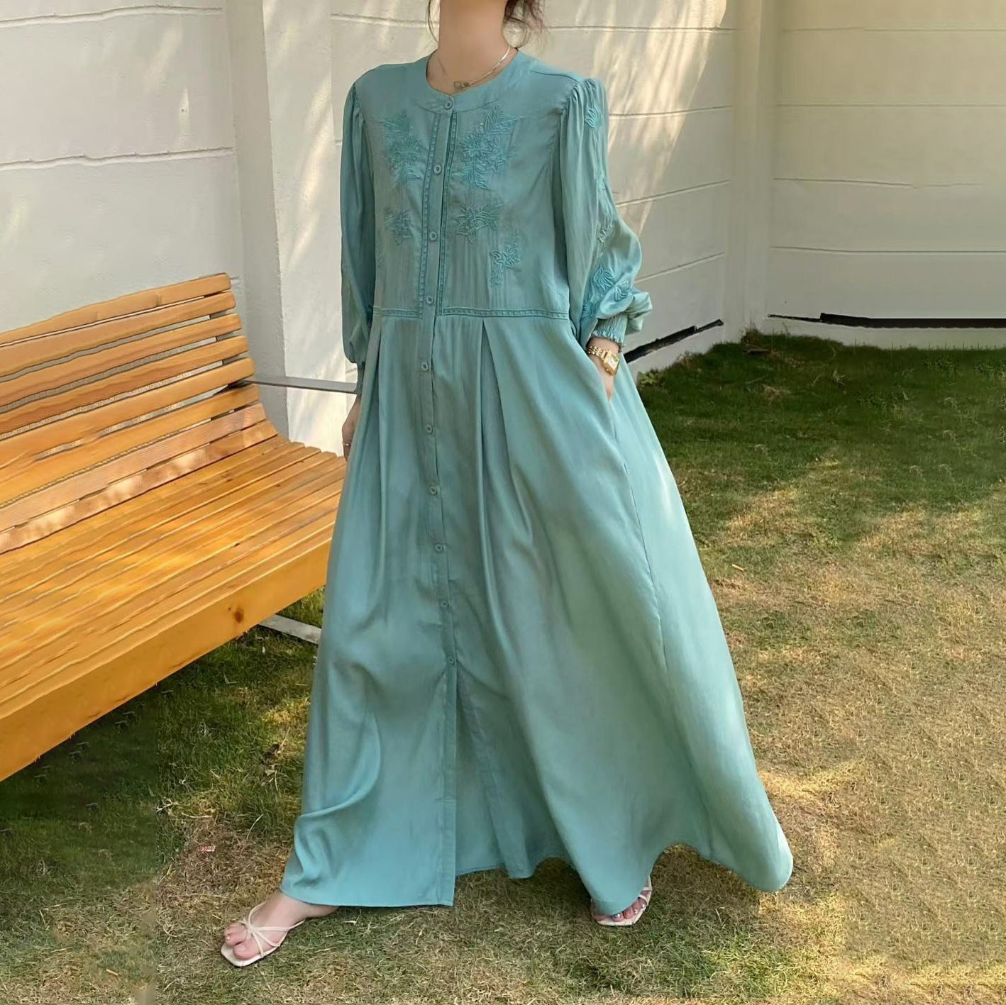 【洋裝】10色 韓版 寬鬆 大尺碼 中長款 長袖連身裙