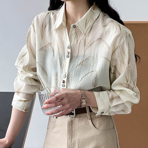 【トップス】春夏 韓国風 レトロ ファッション 合わせやすい シャツ【JZシリーズ】