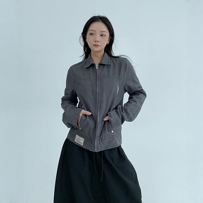 DSC★新品★薄手アウター アウター】春 秋 冬 レトロ ショート丈 スリム ジャケット 【FC