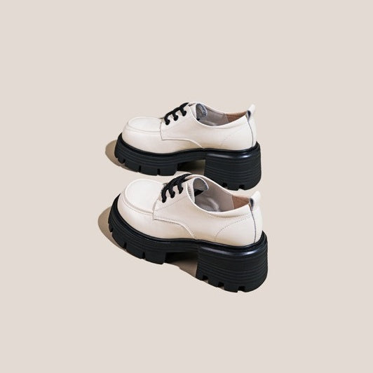 【鞋子】春秋冬夏英倫風易搭配粗跟樂福鞋