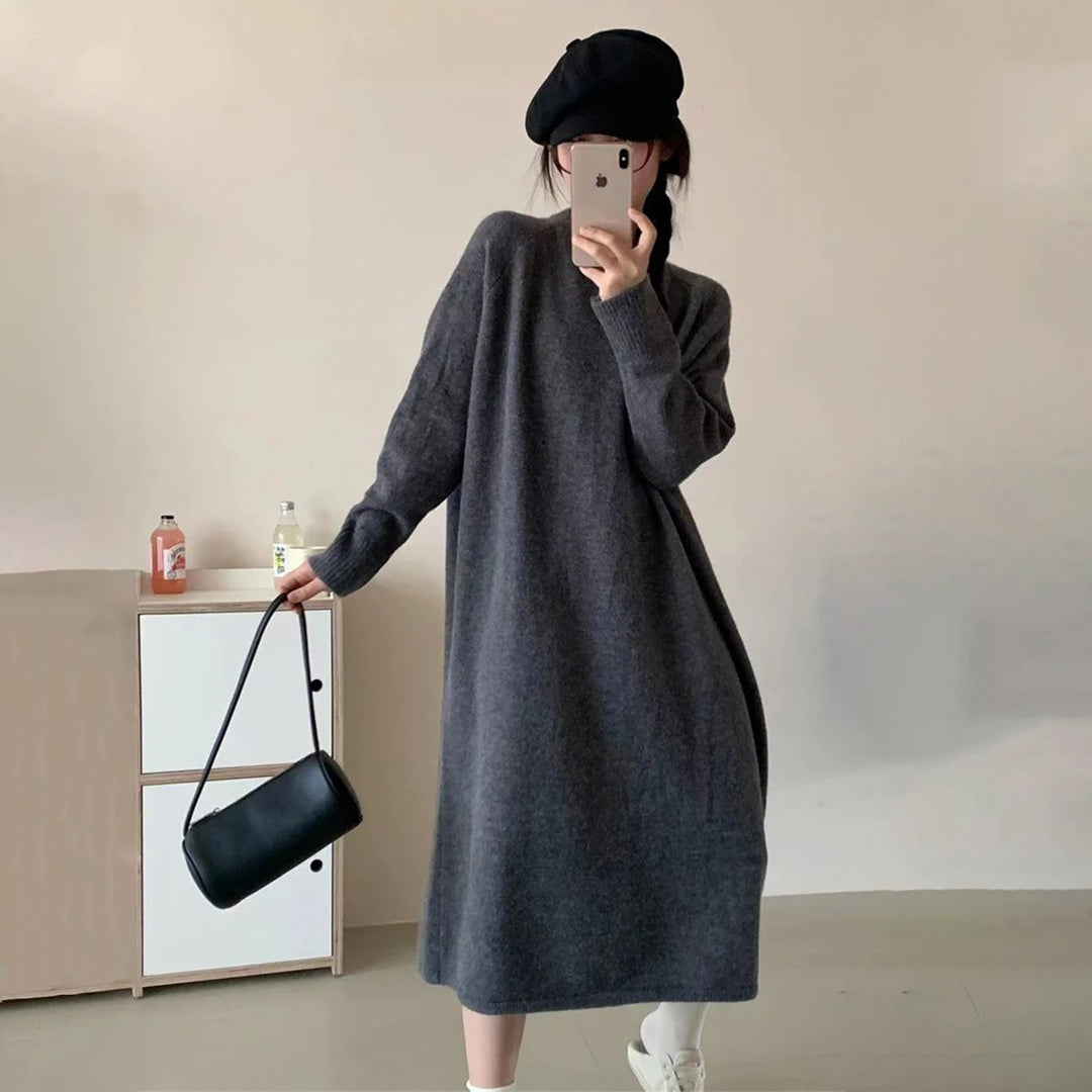 【ワンピース】春秋冬 韓国風 新作 海外トレンド 合わせやすい 長袖ワンピース