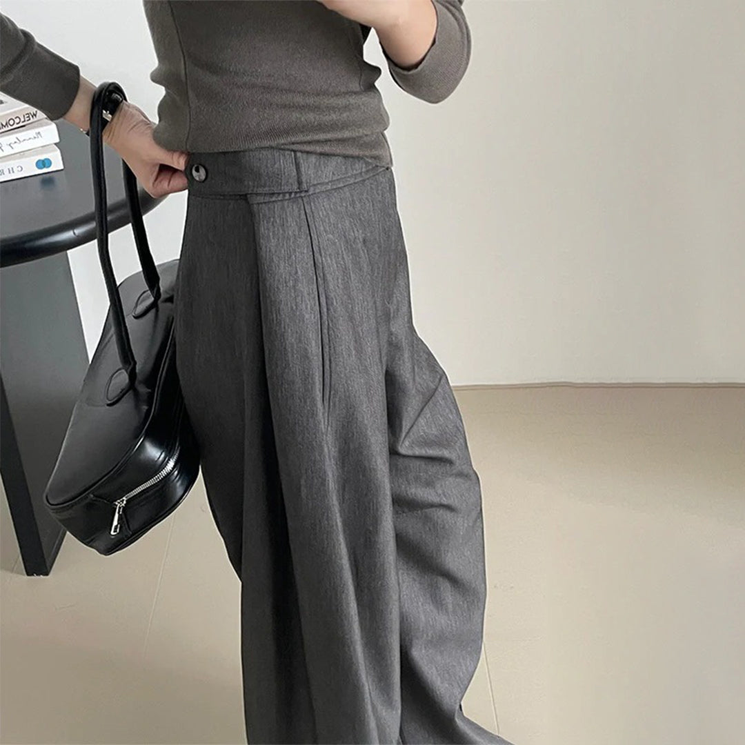 【ボトムス】ゆったり スリムウエスト 美腿効果抜群 春秋冬 ワイドパンツ【JZシリーズ】