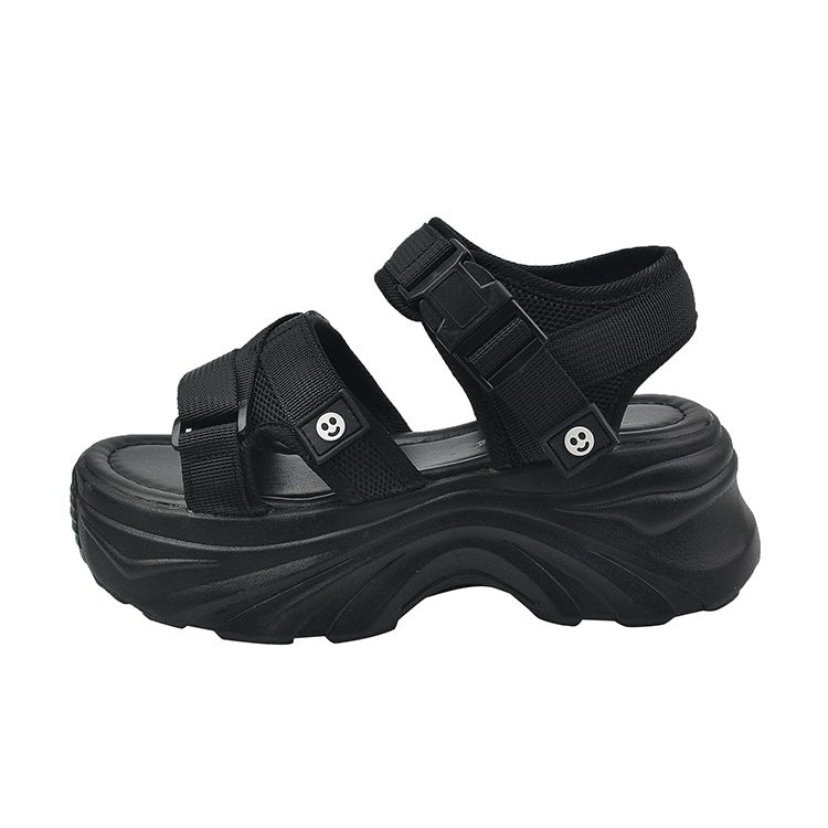 【シューズ】夏 厚底 スニーカー サンダル