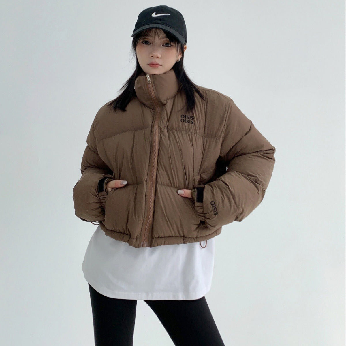 【アウター】刺繍ショート 秋冬 ゆったり厚み 綿入れコート【FCシリーズ】