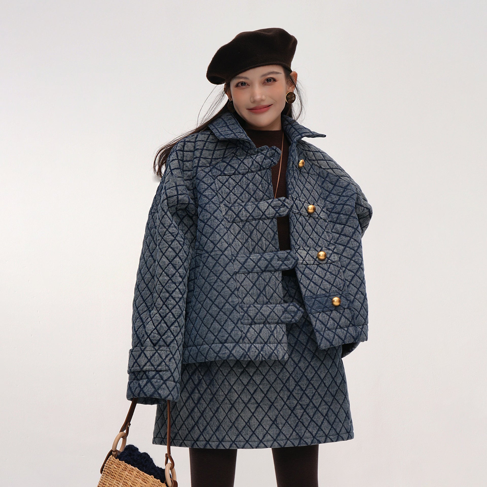セットアップ】【単品注文】レトロ可愛い♡シャネル風ツイード 