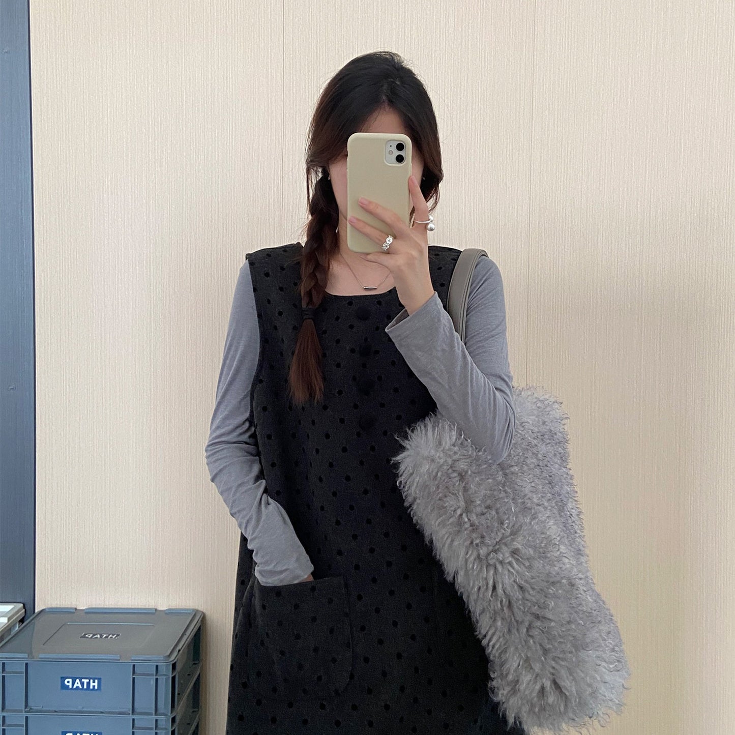 【ワンピース】韓国風ジャンパースカート レディース 秋新作 ノースリーブワンピース ゆったり リラックス 体型カバー【JZシリーズ】