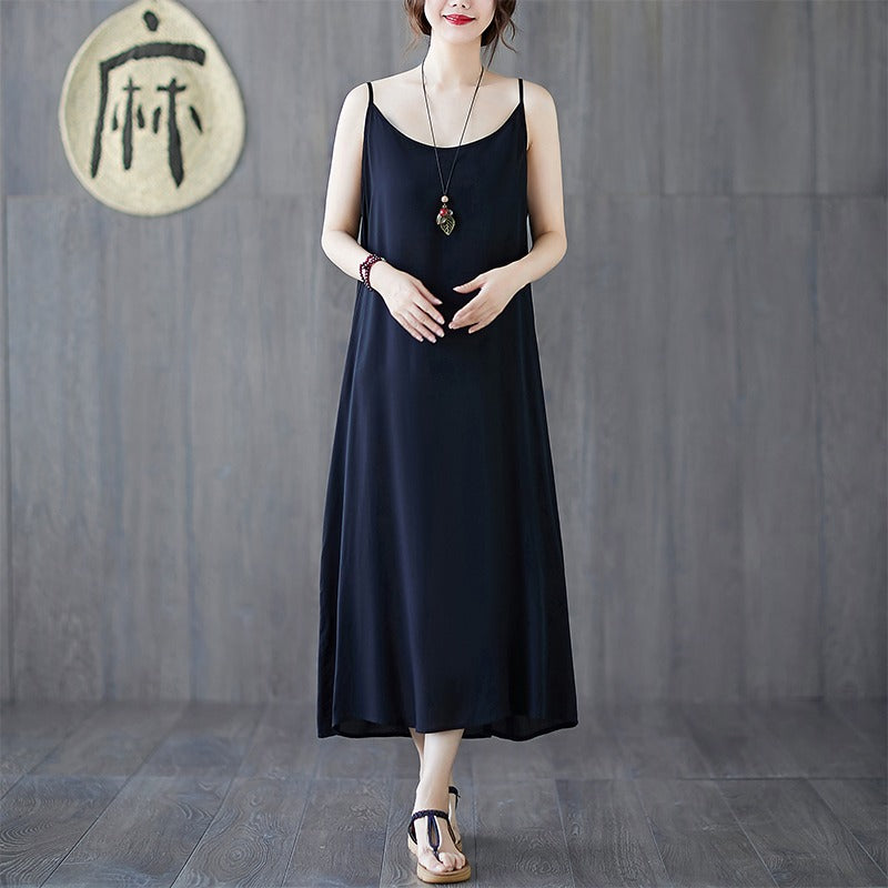 🧺 売り切れ続出中【ワンピース】夏 透け感 体型カバー ゆったり ロング 通気性 長袖ワンピース