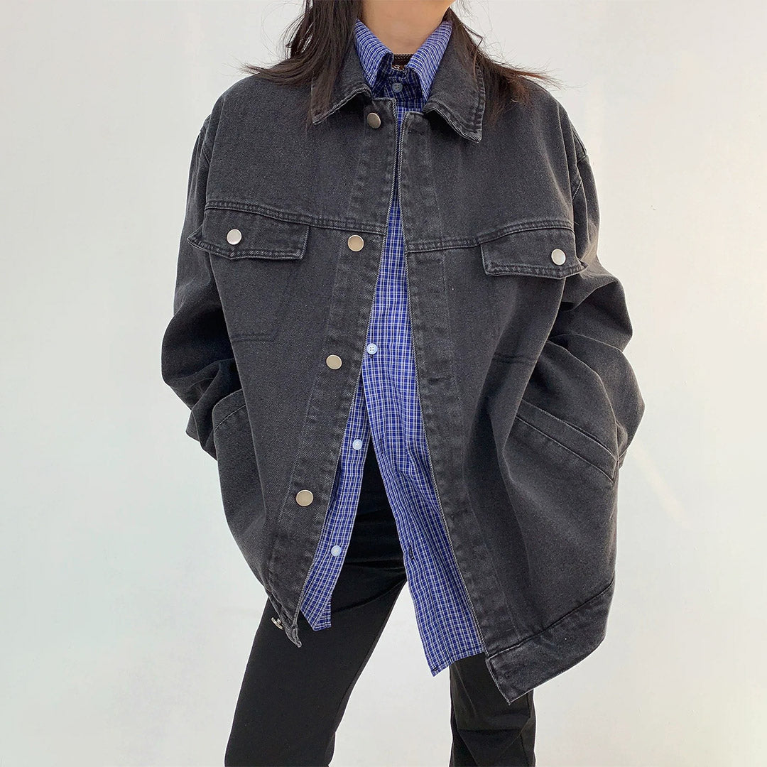 【10~20日内発送】【アウター】春秋 アメリカンスタイル ヴィンテージ加工 フェイクレイヤードジャケット【FCシリーズ】