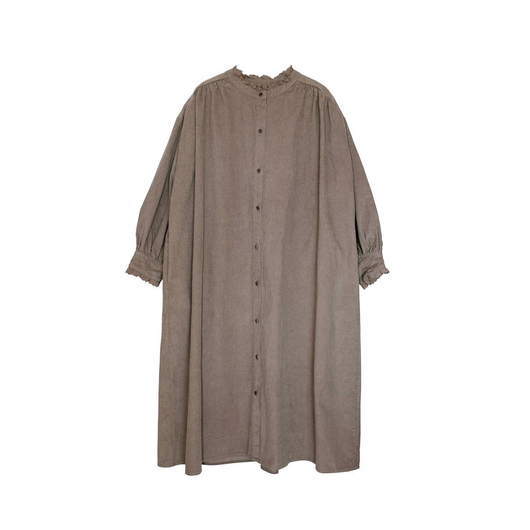 【ワンピース】春秋冬 日系 レトロ 文芸スタイル スタンドネック 長袖ワンピース