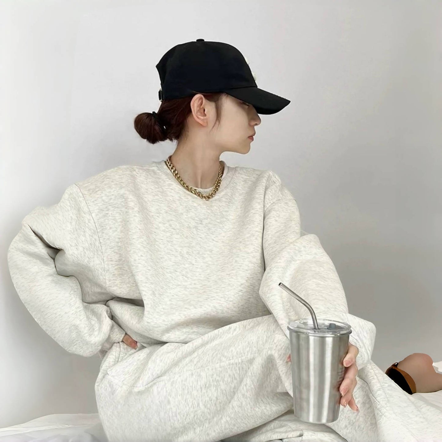 【セットアップ】カジュアル レトロ ストリート 春夏秋冬 上下セット