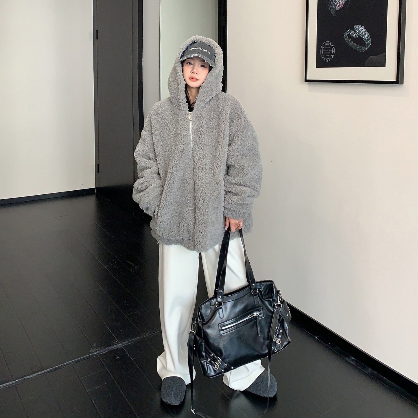 【アウター】厚手 ボア フード付き 中綿ジャケット 【FCシリーズ】