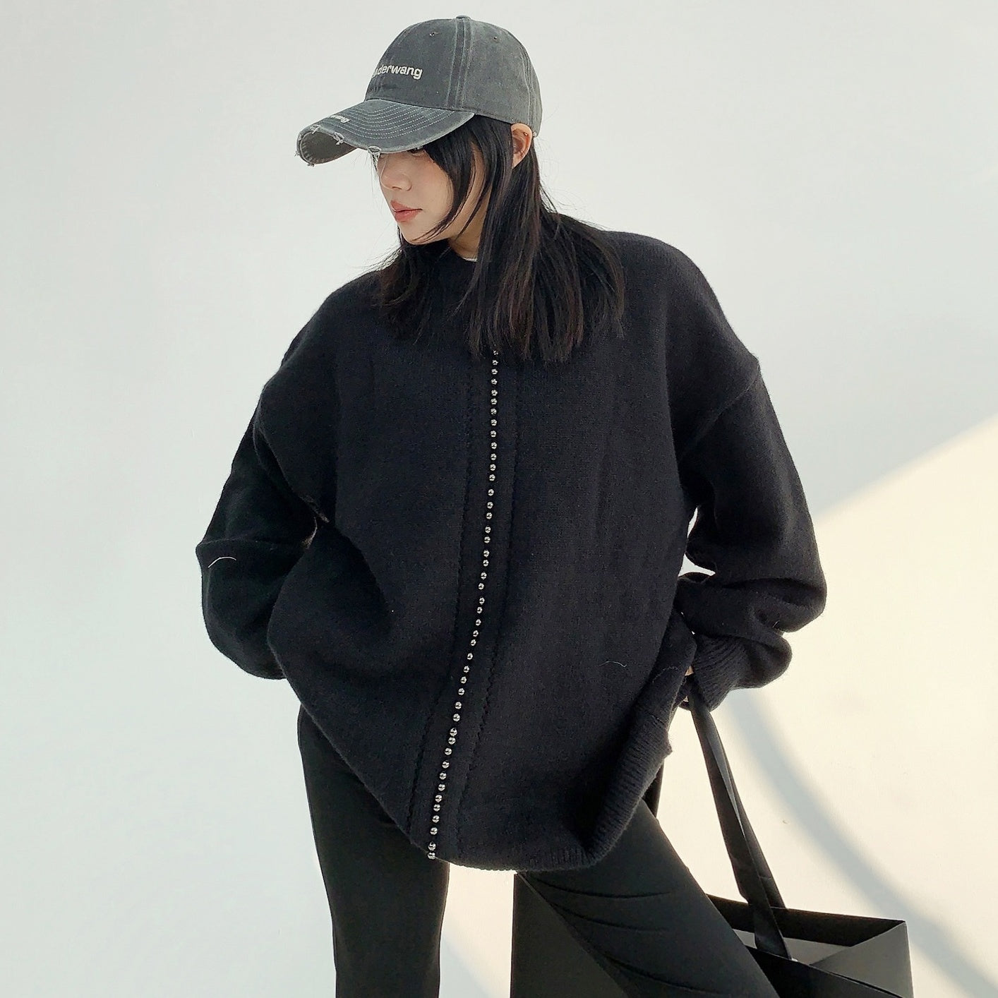 【トップス】秋冬 ラウンドネック 厚手 レトロ ニット セーター【FCシリーズ】