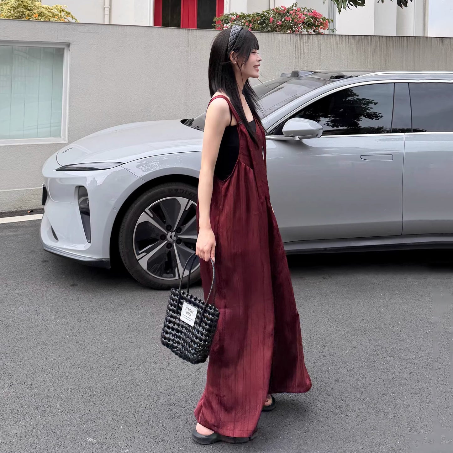 【ボトムス】ストライプ サロペット レディース 夏 オーバーサイズ ワイドパンツ ゆったり 体型カバー オールインワン 人気 リラックスコーデ【SHシリーズ】