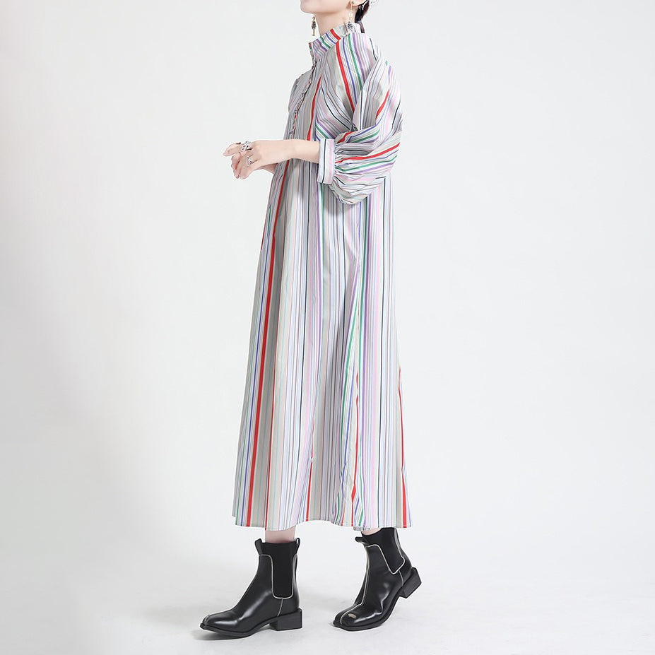 【ワンピース】日系 レトロ 配色 レインボーストライプ パフスリーブ ワンピース レディース 春新作 ファッショナブル 気質 大人可愛い
【SHシリーズ】