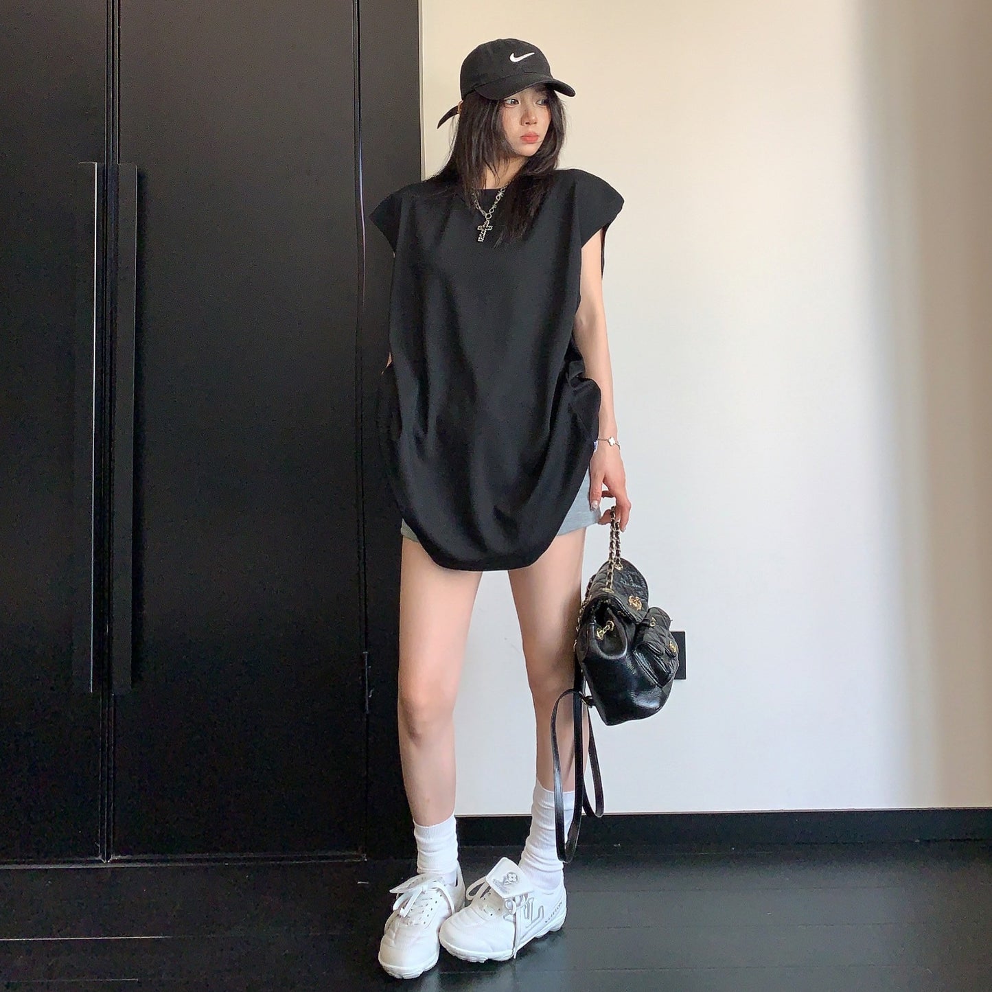 【トップス】ミニマル アメリカンレトロ リラックス感 タンクトップTシャツ 【FCシリーズ】