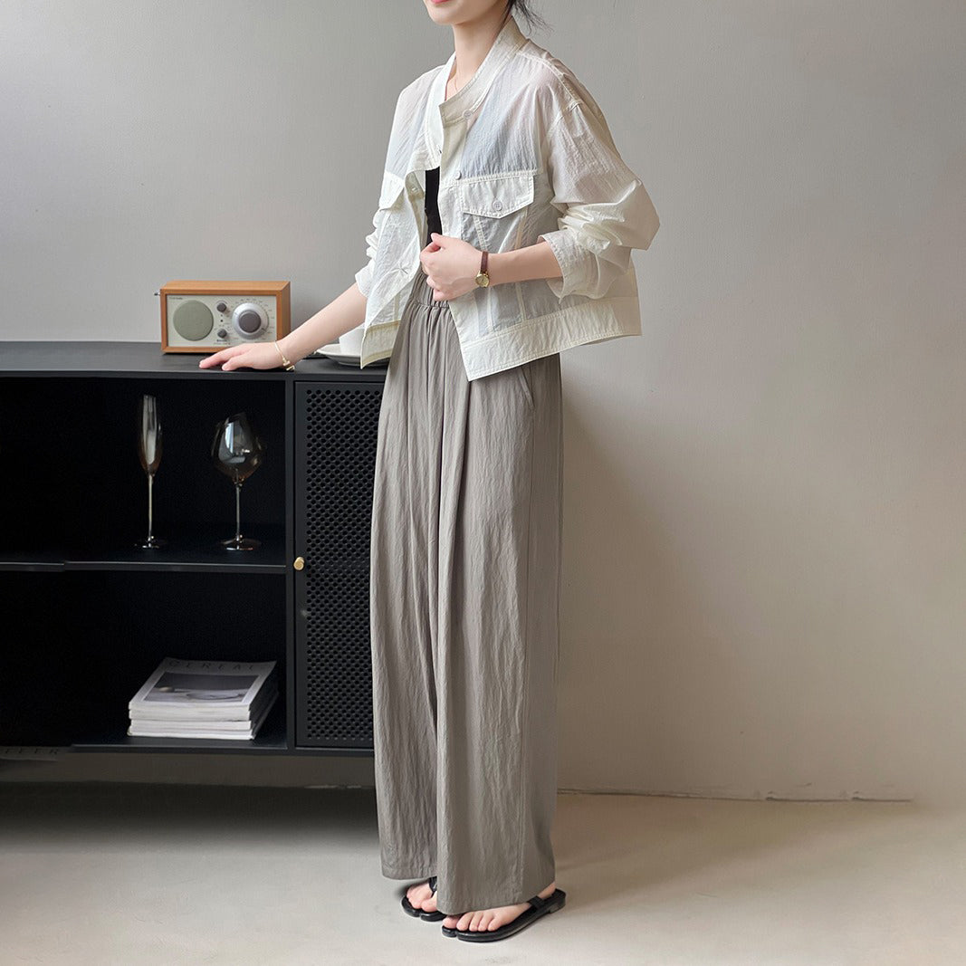 【アウター】スタンドカラー 日焼け止め 通気性 春夏 薄手 カーディガン 【JZシリーズ】