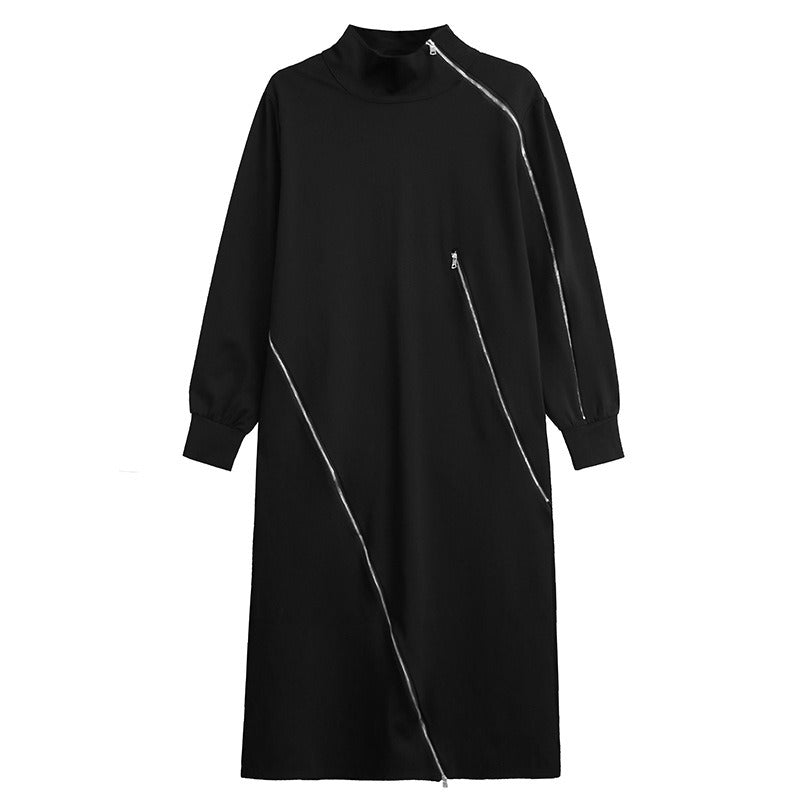 【ワンピース】春秋冬 立襟 ハイネック 長袖 ワンピース 【AHシリーズ】