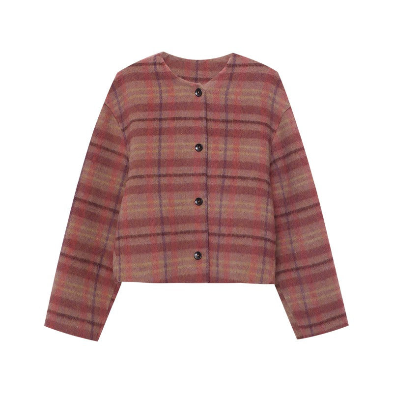 【アウター】レトロ 春秋冬 ショート ラシャ生地 コート 【JZシリーズ】