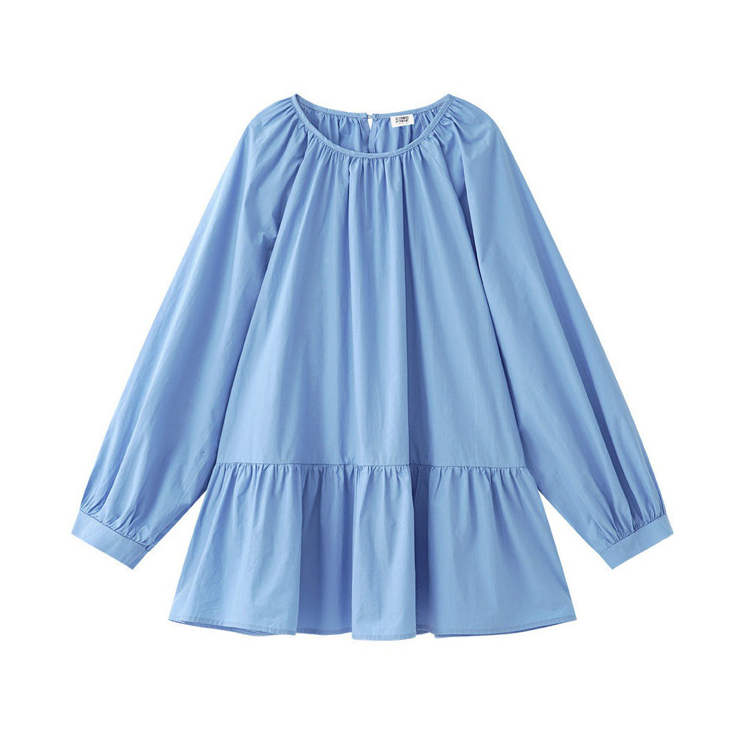 【トップス】初恋みたいに甘い ブルー シャツ レディース フレンチガーリー ドール風 韓国風【JZシリーズ】