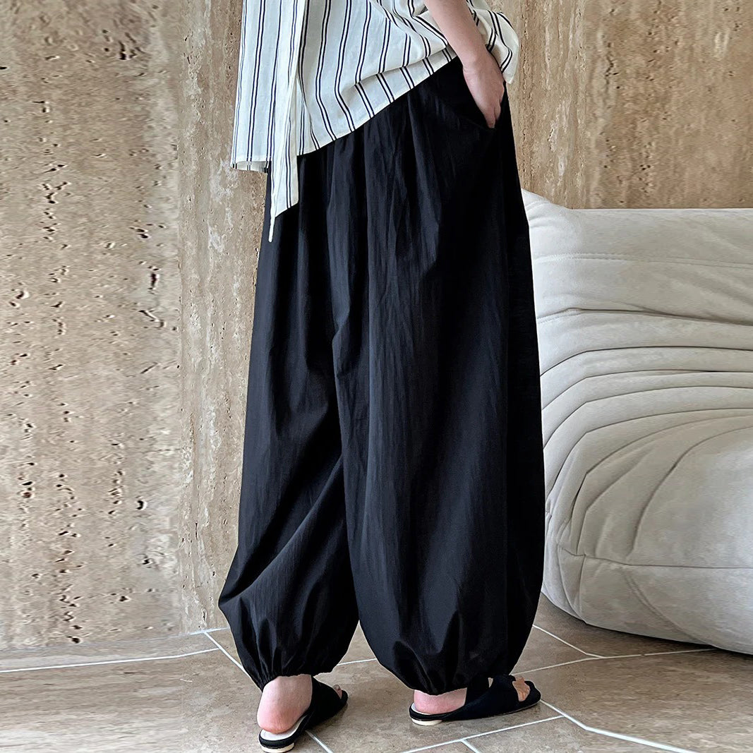 【ボトムス】ゆったり 快適デザイン 春夏 着痩せ パンツ【SNシリーズ】