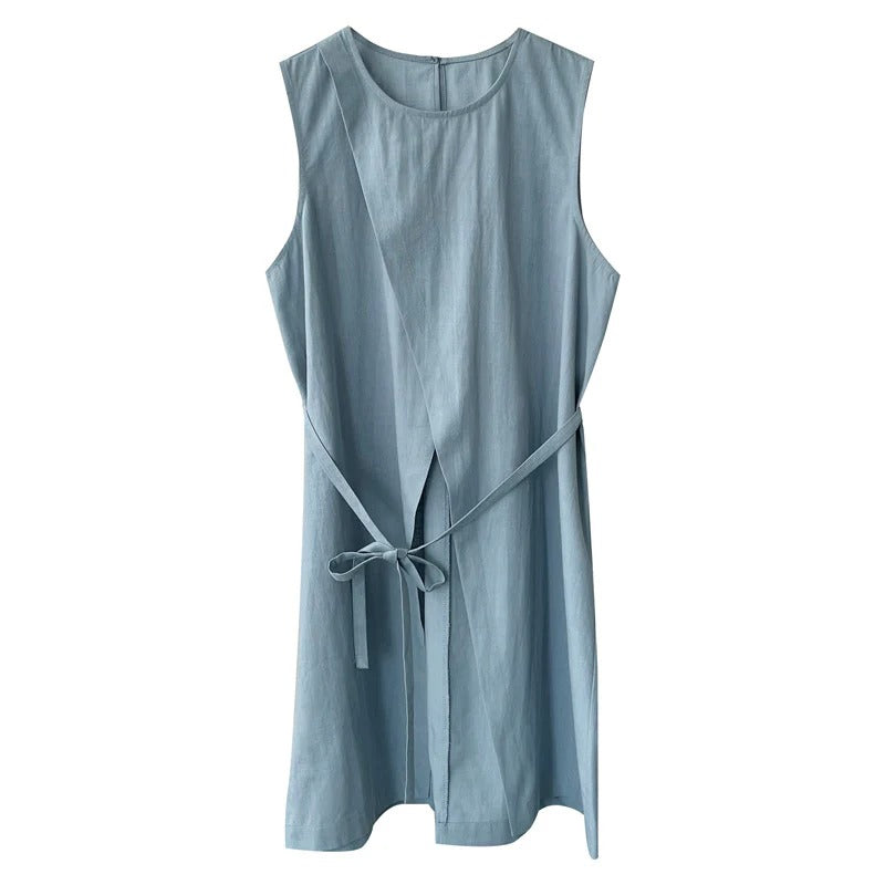 【25SS】 【トップス】スリット 夏 ロング ノースリーブ シャツ·ブラウス 【JZシリーズ】