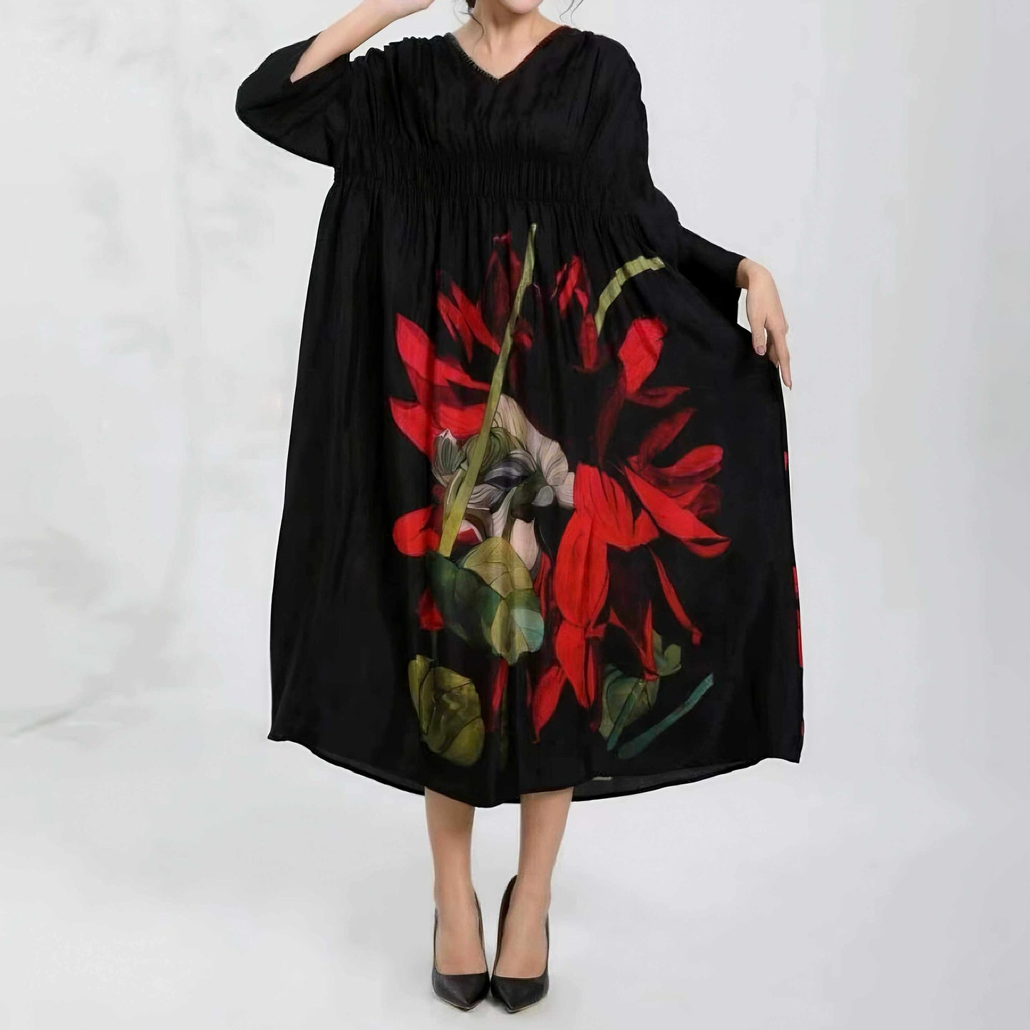 【ワンピース】新作 ファッション 気質 大きいサイズ レディース ゆったりシルエット 着痩せ 長袖ワンピース
【SHシリーズ】