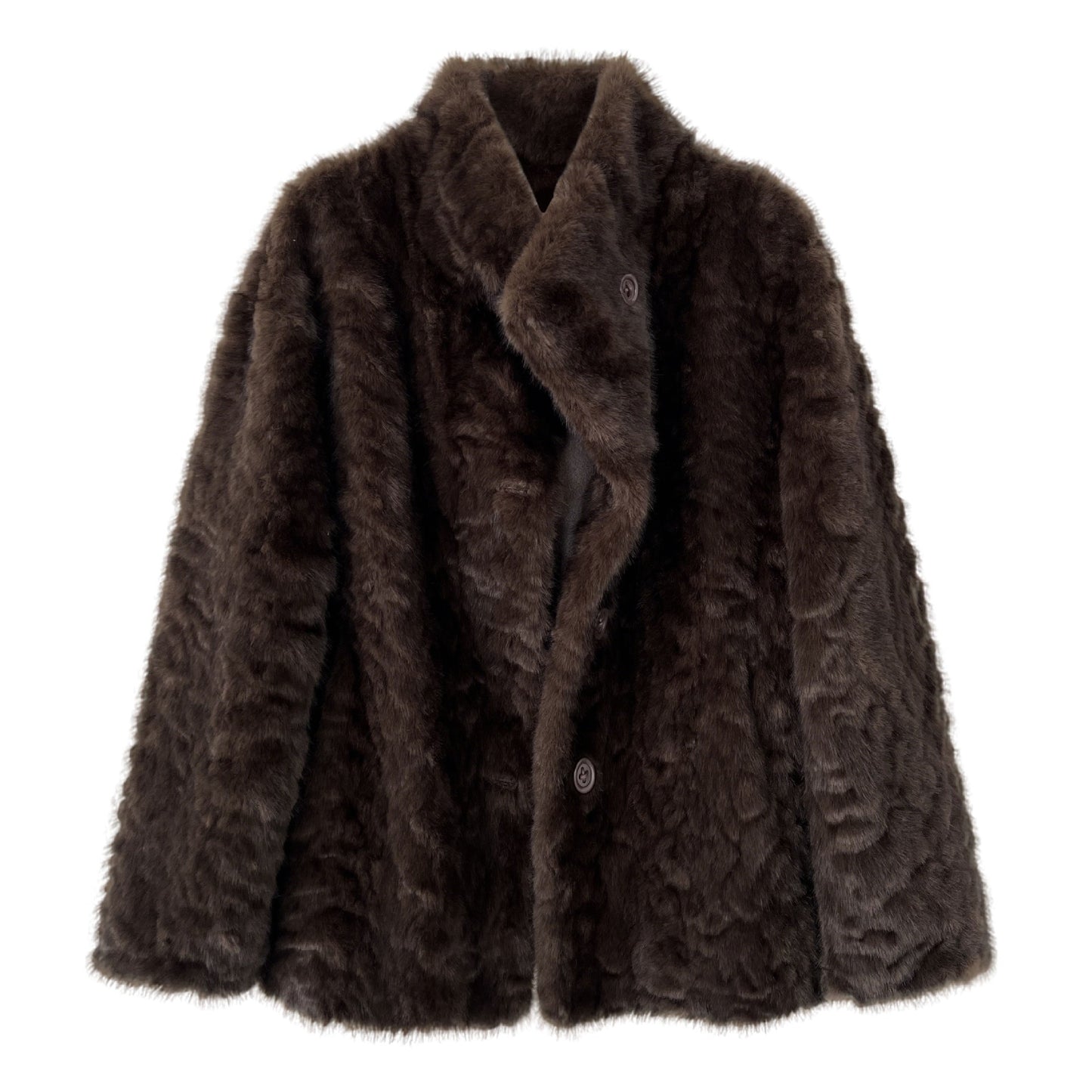 【アウター】フェイクファー レザー×ファー一体型 春 秋 冬 厚手 もこもこ コート 【JZシリーズ】