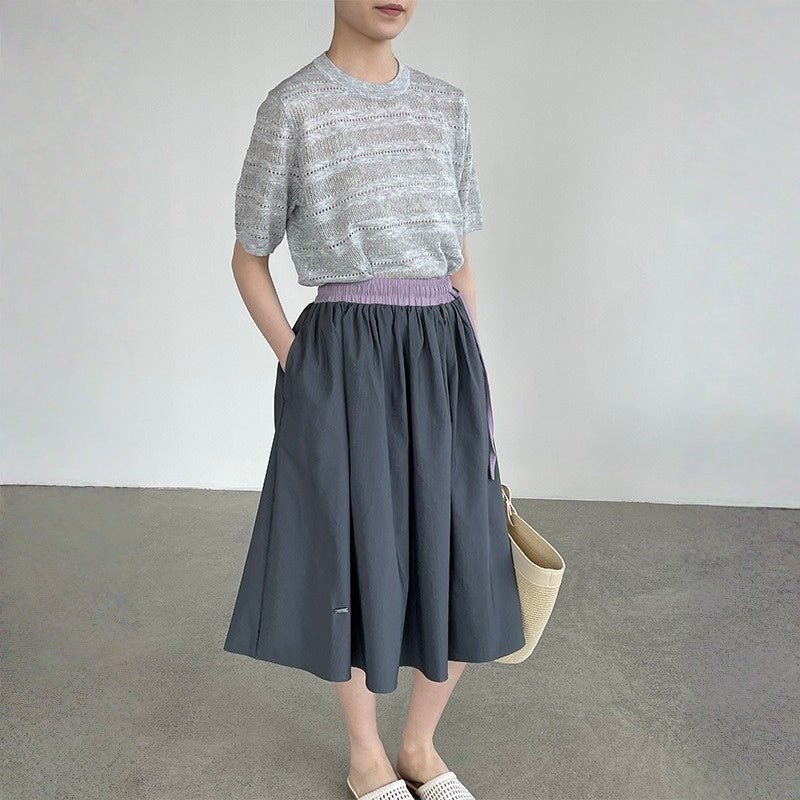 【ボトムス】 着回しやすい ヒップカバー Aライン フレアスカート 【JZシリーズ】