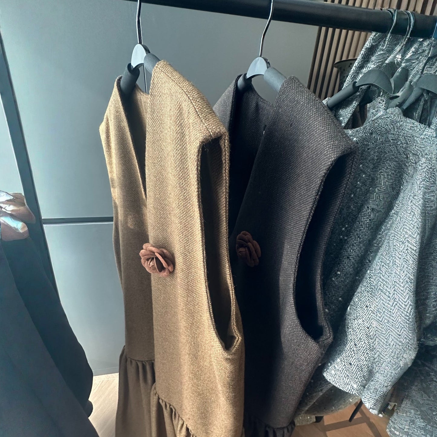 【ワンピース】レトロ ウール ウール ノースリーブワンピース 【JZシリーズ】