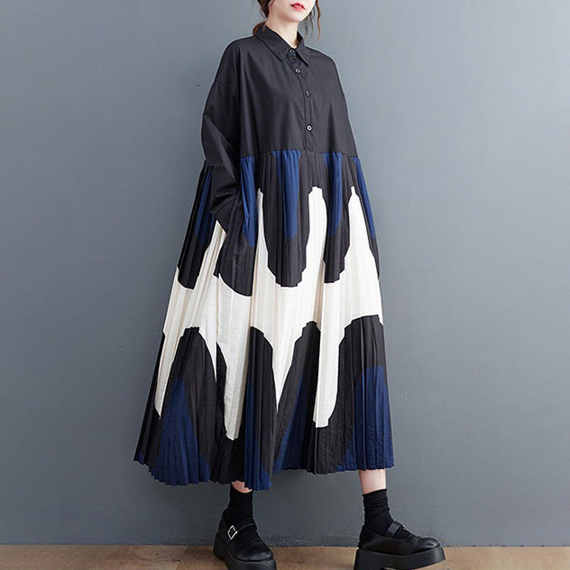 【ワンピース】花柄切替 ポロ襟 プルオーバー 長袖ワンピース 大きいサイズ レディース 春新作 ゆったりシルエット プリーツ入り
【SHシリーズ】