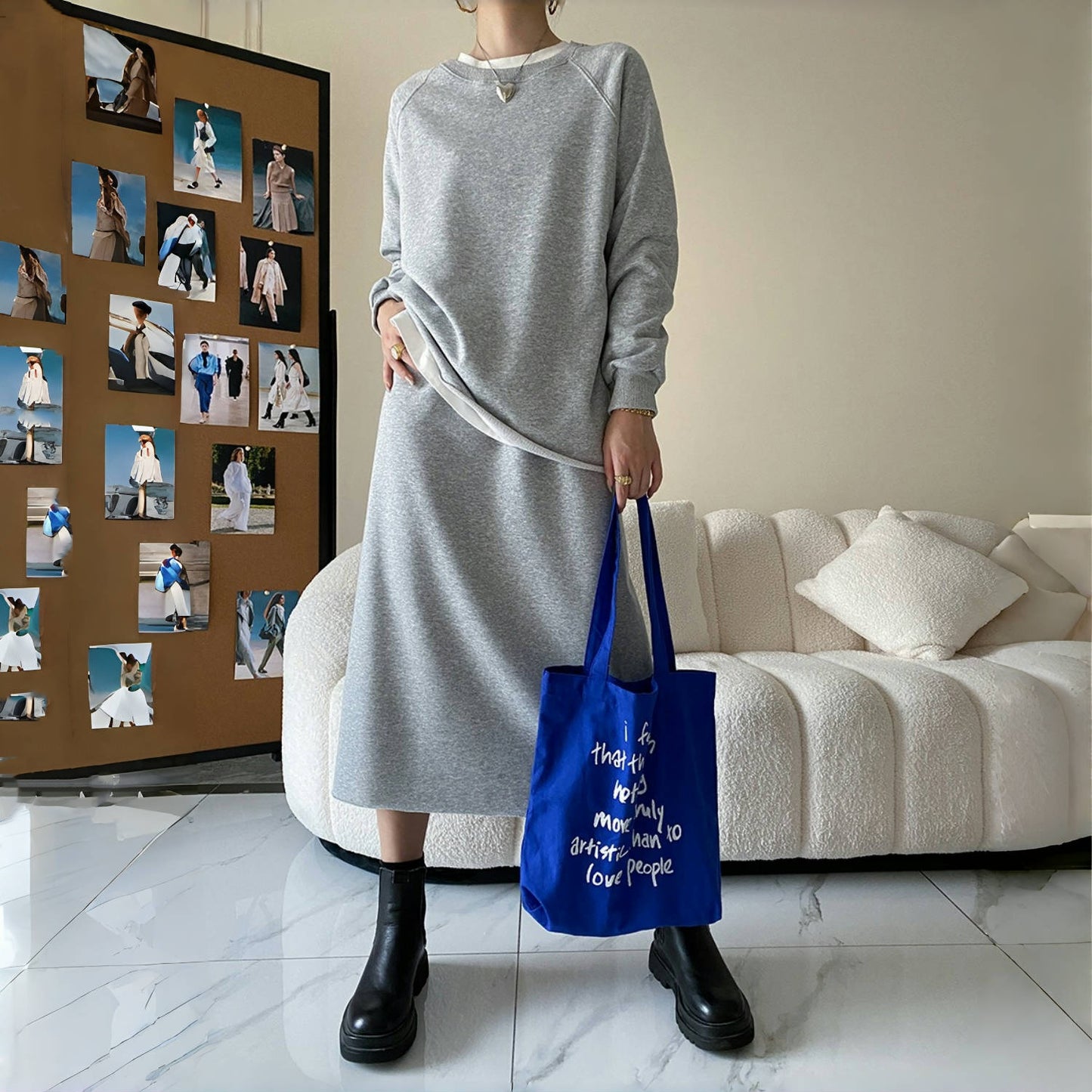 【セットアップ】カジュアル ゆったり 春秋冬 パーカー+スカート 上下セット 【SNシリーズ】